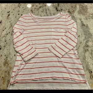 Banana Republic Pink Stripe Malibu Tee
